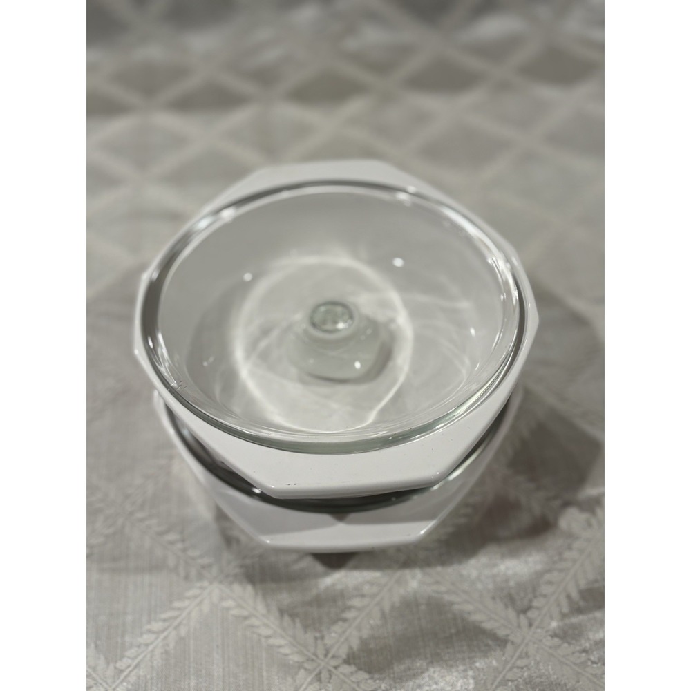Vtg Mikasa Fire & Ice Silk Flowers Covered Casserole Dish 80's Glass Lid AA009 - Picture 8 of 8
